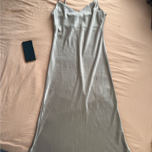 OAK + FORT Dresses & Skirts - Satin Slip Dress in Beige - Oak Fort